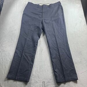 Pendleton Mens Pure Virgin Wool Dress Pants Charcoal Gray Flat Front USA 40x30